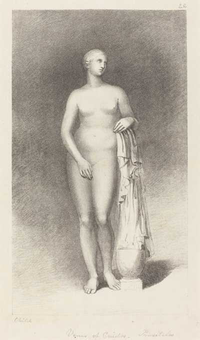 Venus von Knidos, von Praxiteles von George Childs after John Flaxman