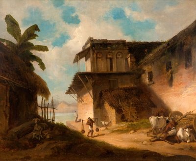 Bengalisches Dorfszene, 1821 von George Chinnery