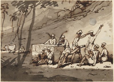 Feldofen und Figuren von George Chinnery