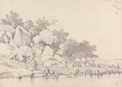 Lap House, Innerer Hafen, Macau von George Chinnery