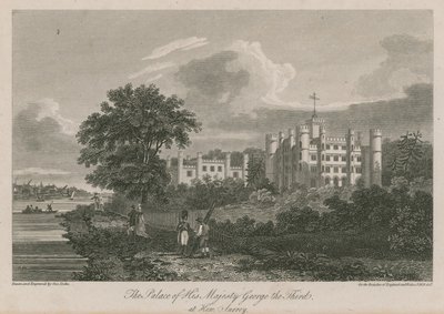 Der Palast Seiner Majestät König Georg III. in Kew, Surrey von George Cooke