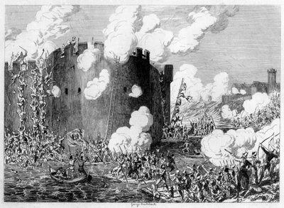 Angriff auf den Messingberg durch Lord Guilford Dudley, 1554 1840 von George Cruikshank