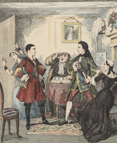 Kühnheit von Jack Sheppard, Illustration aus Jack Sheppard: Eine Romanze von William Harrison Ainsworth, veröffentlicht 1839 (handkolorierte Radierung) von George Cruikshank