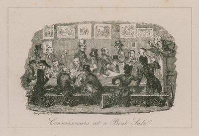 Kenner bei einem Druckverkauf von George Cruikshank