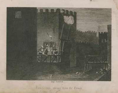 Courtenays Flucht aus dem Tower von George Cruikshank