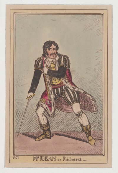 Edmund Kean als Richard III von George Cruikshank