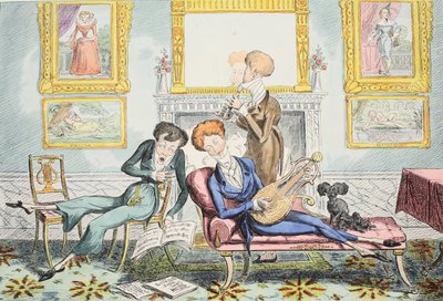 Kolibris oder Ein Dandy-Trio, veröffentlicht 1835 von George Cruikshank