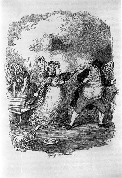 Illustration zu „Oliver Twist“ von Charles Dickens (1812-1870), von George Cruikshank (1792-1878) von George Cruikshank