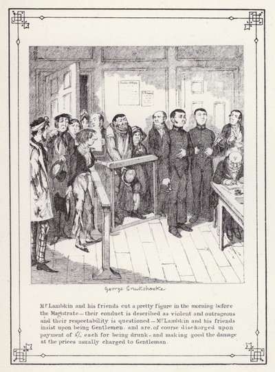 Illustration für Das Buch des Junggesellen, oder Der Fortschritt von Mr. Lambkin (Gent) (Gravur) von George Cruikshank