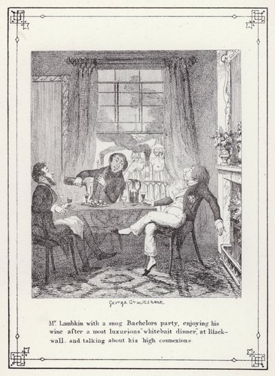 Illustration für Das Buch des Junggesellen oder Der Fortschritt von Mr. Lambkin (Gent) von George Cruikshank
