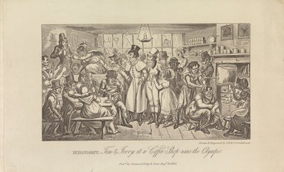 Mitternacht, Tom & Jerry in einem Kaffeehaus... von George Cruikshank