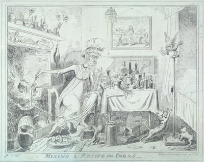 Ein Rezept für Hühneraugen mischen von George Cruikshank