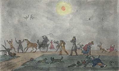 November - Alte Art - Schwebt durch den Nebel und die schmutzige Luft von George Cruikshank