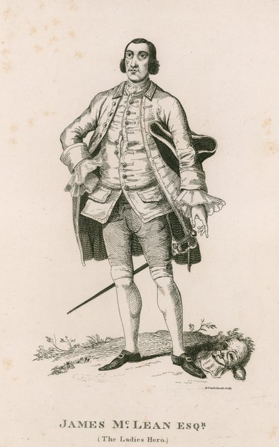 Porträt von James McLean (Der Held der Damen) von George Cruikshank