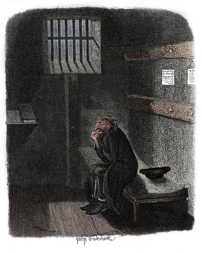 Szene aus Oliver Twist von Charles Dickens, 1837 von George Cruikshank