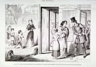 Die Flasche, 1847 von George Cruikshank