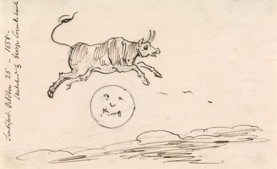 Die Kuh springt über den Mond von George Cruikshank