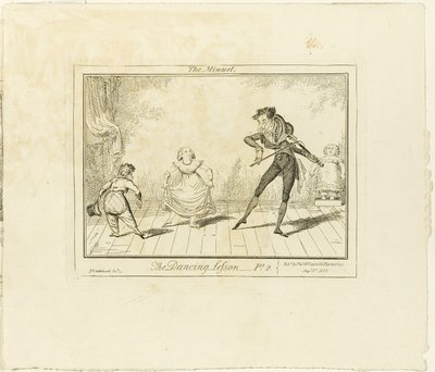 Die Tanzstunde, Teil 2: Das Menuett von George Cruikshank