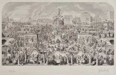 Die Trinkgewohnheiten der Gesellschaft oder Verehrung des Bacchus von George Cruikshank