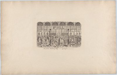 Der erste Schilling-Tag - Eingang, 1851 von George Cruikshank