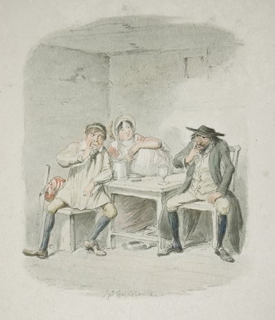 Der Jude und Morris Bosle beginnen sich zu verstehen von George Cruikshank