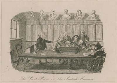 Der Drucksaal im British Museum von George Cruikshank