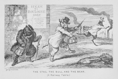 Der Hirsch, Der Stier und Der Bär, Eine Eisenbahnfabel von George Cruikshank