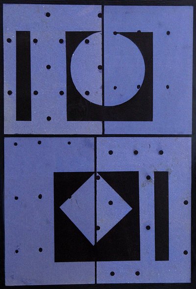 Collage, Blauer Mercato, 2004 von George Dannatt