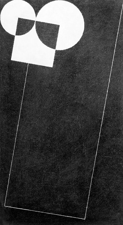Schiefer, mit Quadrat und zwei Kreisen von George Dannatt