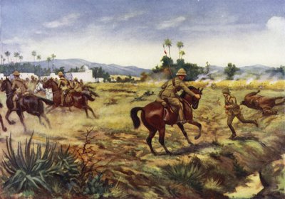 Private Charles Hull rettet das Leben von Captain G E D Learoyd, Hafiz Kor, Nordwestgrenze, Indien, 5. September 1915 von George Derville Rowlandson