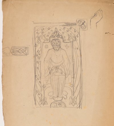 Studie [Figur in einem Bogen sitzend] von George Dutch Davidson