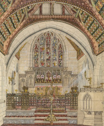 Entwurf für polychrome Dekoration einer Kirche von George Edmund Street