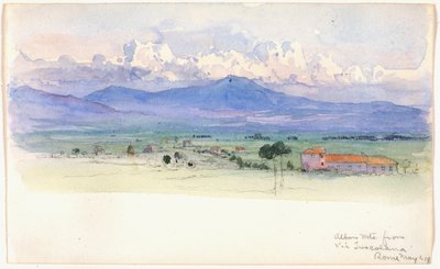 Albaner Berge von der Via Tuscolana, Rom von George Elbert Burr