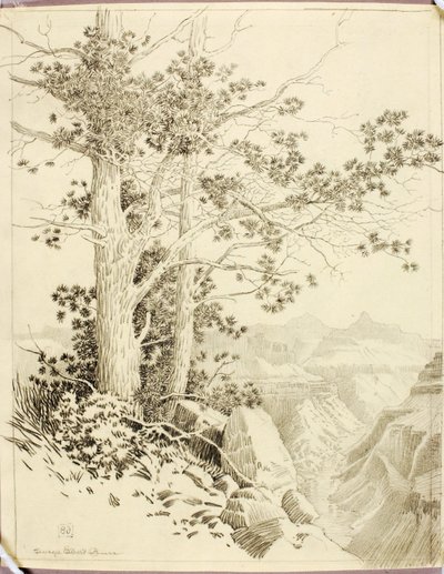 Ohne Titel (Übertragungszeichnung für einen Druck) von George Elbert Burr