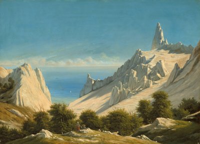 Blick auf Sommerspiret, die Klippen von Møn von George Emil Libert