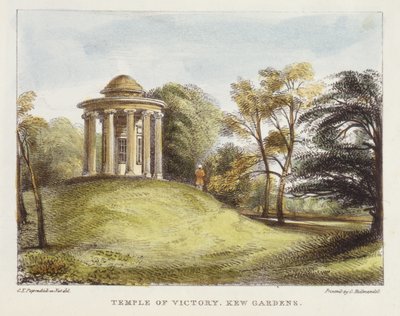 Tempel der Sonne, Arboretum, Kew Gardens, Tafel 20 aus Kew Gardens: Eine Serie von vierundzwanzig Zeichnungen auf Stein, graviert von Charles Hullmandel (1789-1850), veröffentlicht 1820 von George Ernest after Papendiek