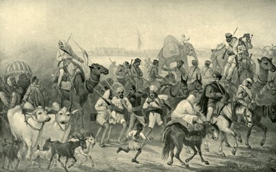 Einheimische Hilfstruppen eilen nach Delhi, ca. 1850er, 1901 von George Francklin Atkinson