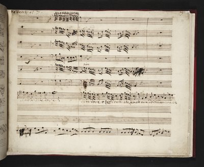 Musikalische Partitur aus 