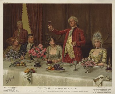 Der Toast: Die Damen, Gott segne sie. von George Goodwin Kilburne