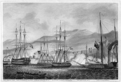 Angriff auf Sidon durch Commodore Charles Napier, 26. September 1840, um 1857 von George Greatbatch