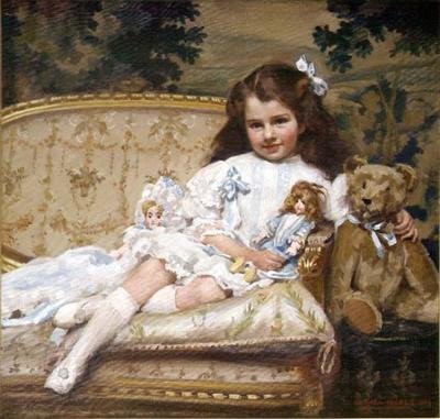Porträt von Marjorie Cohen, 5 Jahre alt von George Hall Neale