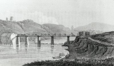 Brücke in Zanesville, Ohio, aus 