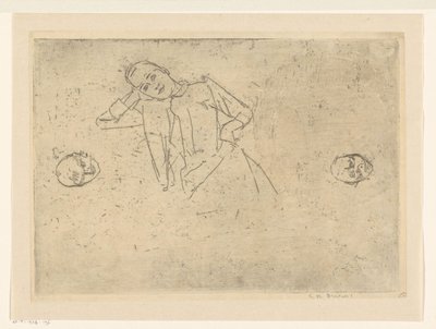 Studie einer sitzenden Frau von George Hendrik Breitner (signed by artist)