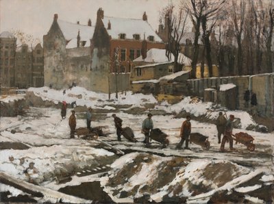 Baustelle in Amsterdam, ca. 1902 von George Hendrik Breitner