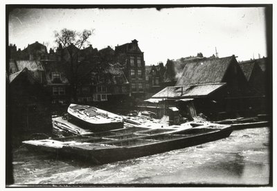 Ansicht einer Werft auf dem Prinseneiland in Amsterdam von George Hendrik Breitner