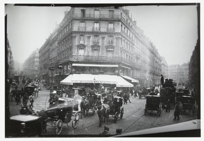 Straßenszene an einer belebten Kreuzung in Paris von George Hendrik Breitner