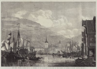 Der Hafen, Bergen, Norwegen von George Henry Andrews