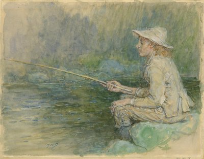 Junge beim Angeln von George Henry Boughton