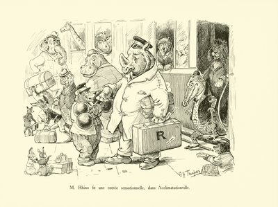 M Rhino machte einen sensationellen Auftritt in Acclimatationville von George Henry Thompson