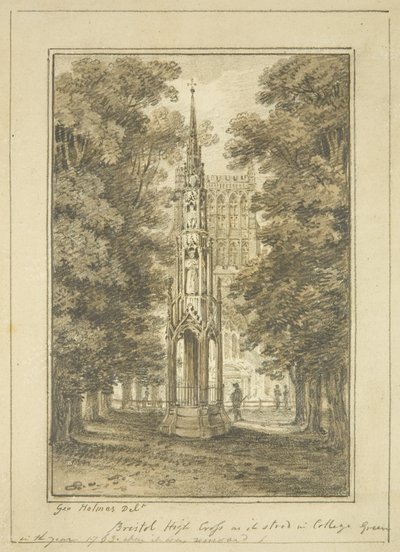 Bristol High Cross, wie es 1763 auf College Green stand von George Holmes